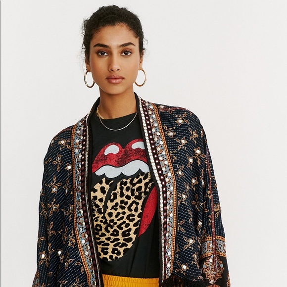 Free People Stones Flocked Leopard Tongue Tee - Picture 4 of 9